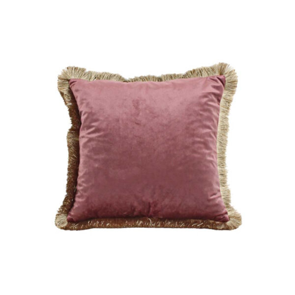 Coussin Avec Franges Bordeaux