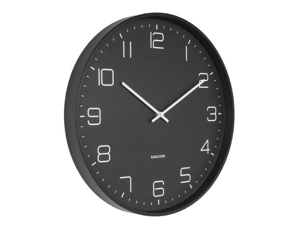 Horloge murale Lofty Iron Noir mat