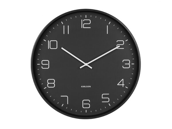 Horloge murale Lofty Iron Noir mat – Image 2