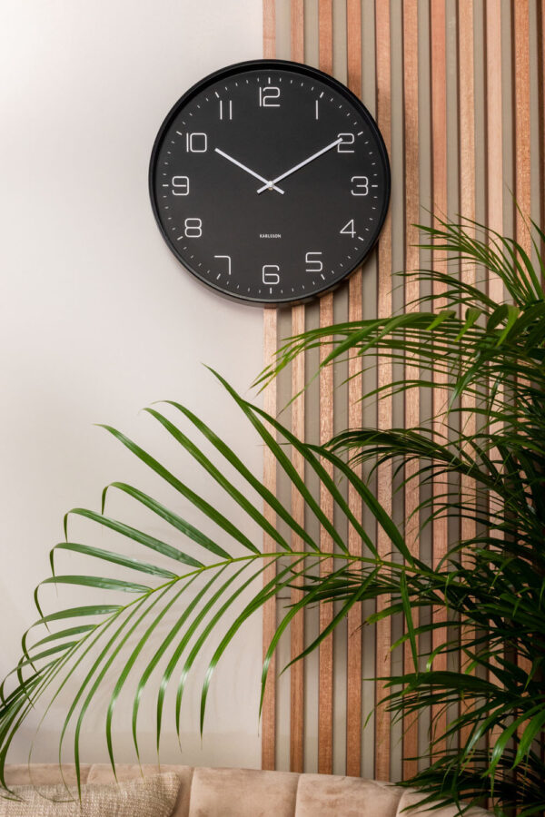 Horloge murale Lofty Iron Noir mat – Image 3