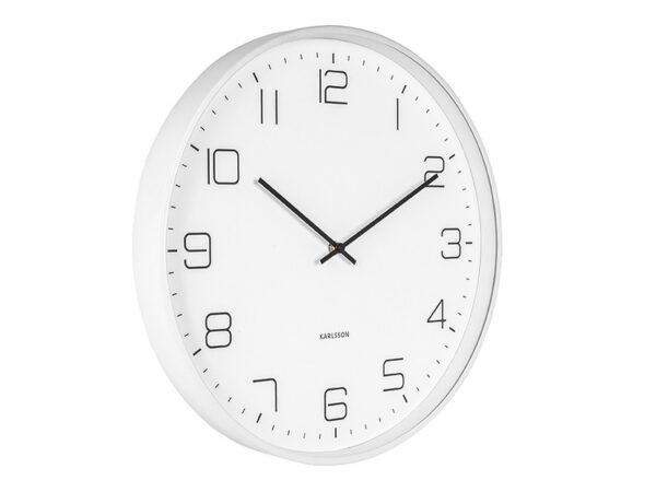 Horloge murale Lofty Iron Blanc mat