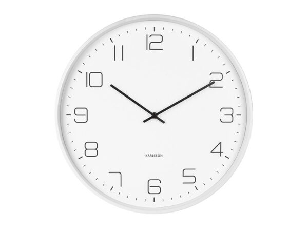 Horloge murale Lofty Iron Blanc mat – Image 2