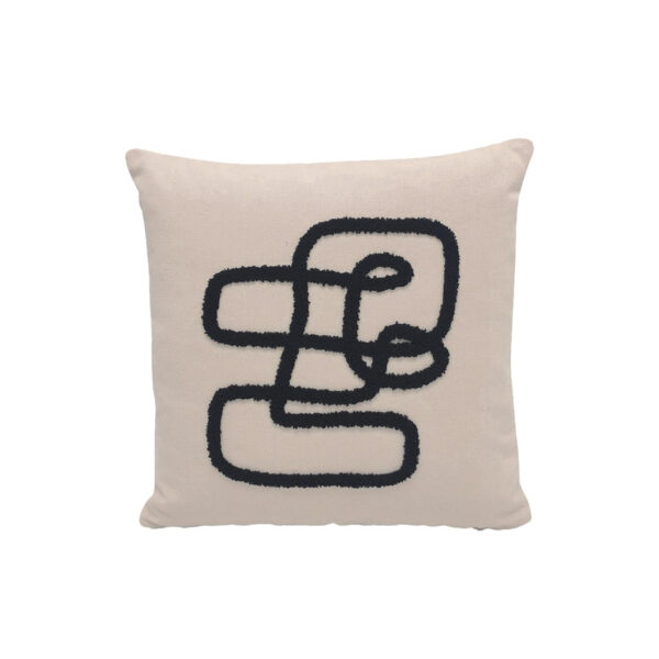 Coussin Toile Pablo Naturel Noir 40X40Cm